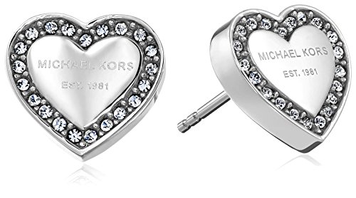 Michael Kors Tone Signature Heart Stud Earrings