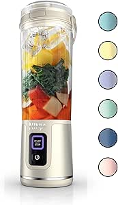 Ninja Blast Portable Blender, Cordless, 18oz. Vessel, Personal Blender For-Shakes and Smoothies, BPA Free, Leakproof-Lid and Sip Spout, USB-C Rechargeable, Dishwasher Safe Parts, Vanilla Bean, BC151VB