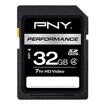 PNY 32GB Performance Class 4 SD Flash Card (P-SDHC32G4H-GE)