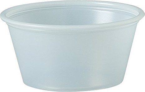 Solo Plastic 2.0 oz Clear Portion Container for Food, Beverages, Crafts (Pack of 250)