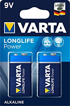 Varta Longlife Power 9V Alkaline Battery - Pack of 2  - Packaging May Vary