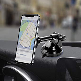 Amoner Magnetic Phone Car Mount, Universal Phone Holder for Car Dashboard Windshield, One Hand Operation, Compatible with iPhone, Samsung and More Smartphones Between 4.5-6.8 inches