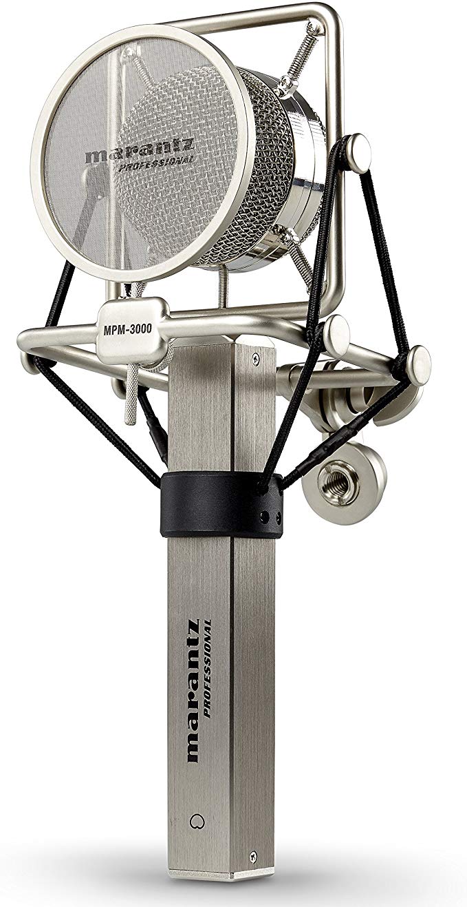 Marantz Professional MPM3000 | Premium Large Diaphragm Studio Condenser Microphone with Uniquely-Designed Integrated Pop Filter/Shock Mount Assembly and Aluminium Carry Case