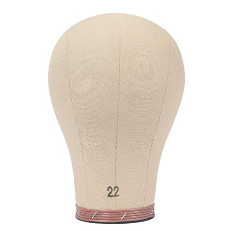 21"-24" Cork Canvas Block Head Mannequin Mainkin Head For Wig Making Drying Styling Coloring 22 Inch