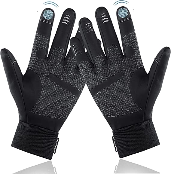 Fahrradhandschuhe Damen Handschuhe Herren Winterhandschuhe, Touchscreen Warm Handschuhe Wasserdicht Anti-Rutsch Winddicht Unisex Fahrradhandschuhe, Kaltes Wetter Sport Handschuhe Laufen Wandern