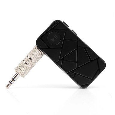 Bluetooth Receiver for Car/Bluetooth Adapter for Car Hands-Free Car Kits-Bluetooth 4.1 EDR Version, 3.5 mm Stereo Output, Built-in Microphone&170ma Battery for Audio Stereo System
