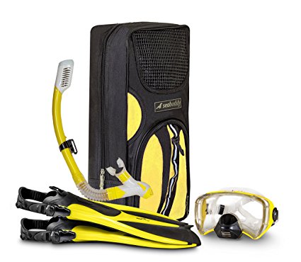 SealBuddy FIJI Panoramic Snorkel set   Premium Travel Gear Bag