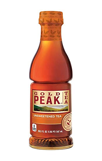 Gold Peak Iced Tea, Unsweetened - 18.5 Fl Oz (1.16 Pt) 547 Ml Pack of 12