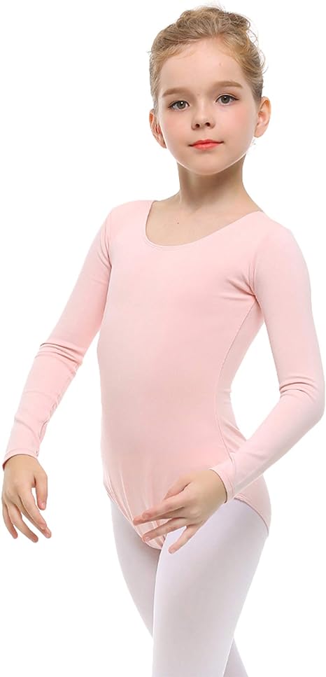 Stelle Girls Long Sleeve Team Basic Leotard Ballet Dance Gymnastics (Toddler/Little Kid/Big kid)