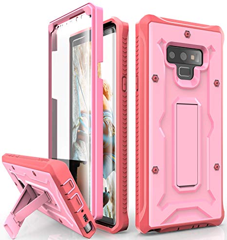 Galaxy Note 9 Case - ArmadilloTek Vanguard Series Military Grade Rugged Case with Built-in Screen Protector and Kickstand for Samsung Galaxy Note 9 (2018) - Candy Pink