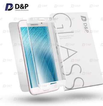 D&P Samsung S7 Edge 9H Hardness & 0.33mm Thickness 3D Curved Fit Tempered Glass Screen Protector Full Protection/High-Transparency/Anti-Fingerprint/Lifetime warranty/ Anti-Bubbles/Anti-Scratch/White