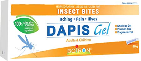 Boiron Dapis Gel, 40 g tube, Homeopathic Medicine relieves pain, itching & hives of insect bites