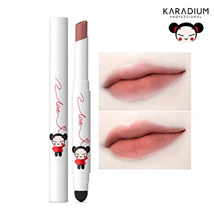 [KARADIUM] PUCCA LOVE EDITION Smudging Velvet Matte Long Lasting Lip Tint Stick 1.4g - 6 Colors (#06 BROWN RED)