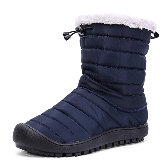 Zefani Unisex Waterproof Ankle Snow Boots Outdoor Winter Hiking Shoes