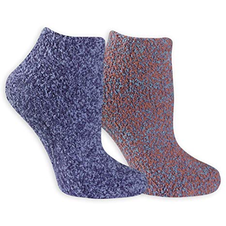 Dr. Scholl's Women's 2 Pack Soothing Spa Low Cut Lavender   Vitamin E Socks with Silicone Treads