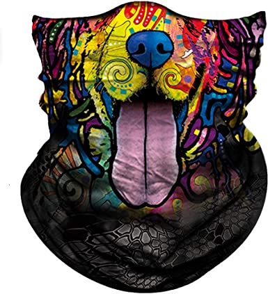 Obacle Animal Face Mask Bandana for Sun Dust Wind Protection Seamless Bandana Rave Face Mask for Men Women Festival Fishing Hunting Motorcycle Riding Workout Outdoor Running Tube Mask Neck Gaiter