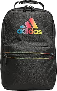 adidas Santiago Insulated Lunch Bag (6.5L) with Clip Lock Handle, Black Rainbow, One Size