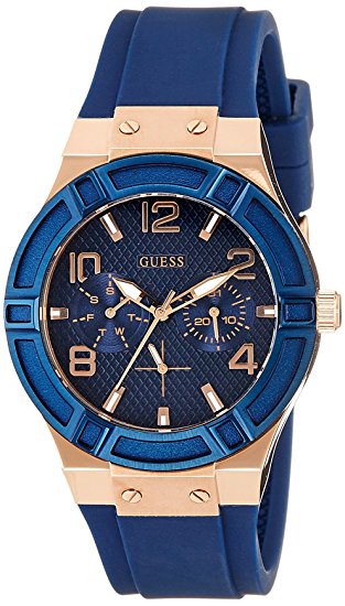 Guess Women's Analogue Quartz Watch with Silicone Strap – W0571L1