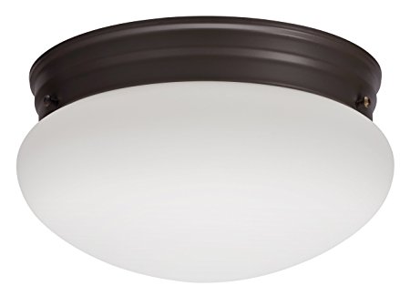 Lithonia Lighting 10976 BZ M2 Mushroom Flush Mount Ceiling Light, Bronze