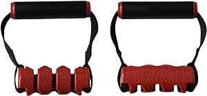 Lifeline Triple Cable Pocket Max Flex Handle with Triple Cable Pocket for Safe, Customizable Resistance, Black/Red, 3