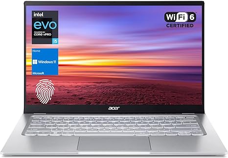 acer Swift 3 Intel Evo Ultra Thin & Light Laptop, 14" FHD Display, Intel Core i5-1240P Processor, 16GB RAM, 1TB PCIe SSD, Webcam, Thunderbolts, FP Reader, Backlit KB, Wi-Fi 6, Windows 11 Home