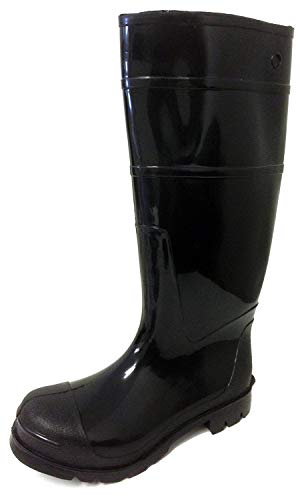 R-303 Men's Rain Boots Black Rubber Waterproof Knee Slip-resistant Snow Work Shoes