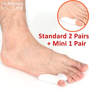 Dr.Koyama Pinky Toe Bunion Variety Corrector Straightener Splint Separator Protector -Tailor's Bunion Pain Relief ( 3 Pairs )