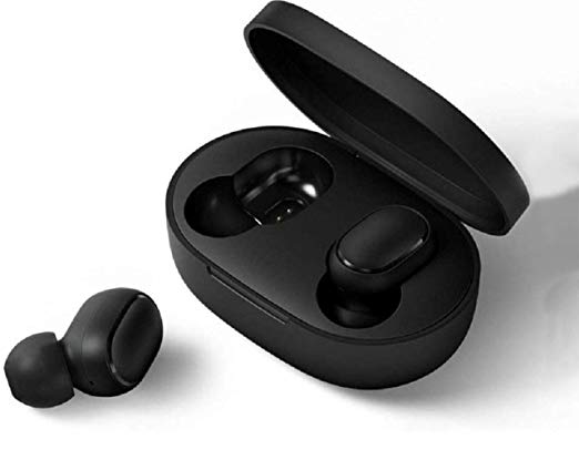 Airdots BT 5.0 TWS True Twins Wireless Bluetooth Earphones Headphones with Wireless Charging Dock Compatible with Mi Xiaomi Readmi/Air Dots/Compatible for All Android and iOS Smart Phones