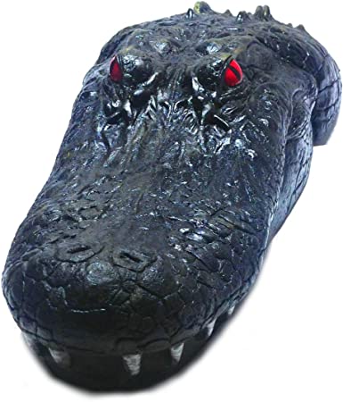 28" Alligator Head Decoy & Pond Float with Reflective Eyes For Canada Geese & Blue Heron Control