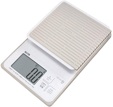 Tanita washable digital cooking scale 3kg (up to 0.1g units / 300g) white KW-320-WH