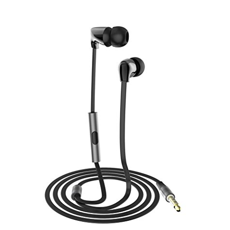 In Ear Earphones with Microphone Dual Dynamic Drivers Noise-isolating Sport Headphones with High-Fidelity Ceramic Shell for All Smartphones, Tablets, Laptops, Music Player etc