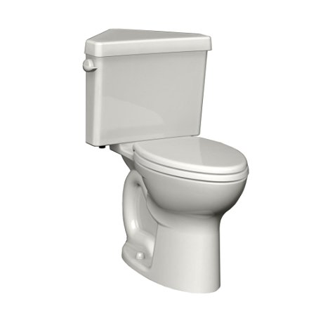 American Standard 270BD001.020 Cadet 3 Right Height Round Front Two-Piece Triangle Toilet with 12-Inch Rough-In, White