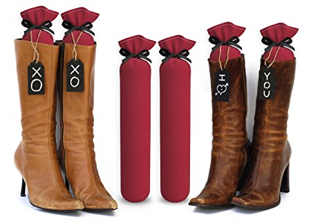 My Boot Trees, Boot Shaper Stands for Closet Organization. Many Patterns to Choose From. 1 Pair. (Red)