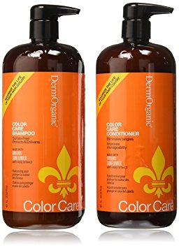 DermOrganic Color Care Shampoo and Conditioner Duo Set with Sunflower Anti-Fade Extract, 33.8 fl.oz