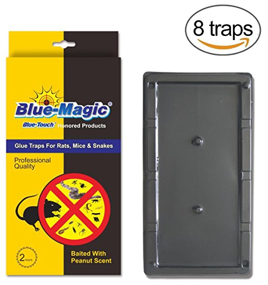 BLUE-TOUCH Jumbo Glue Board Professional Sticky Traps Totally 8 Traps