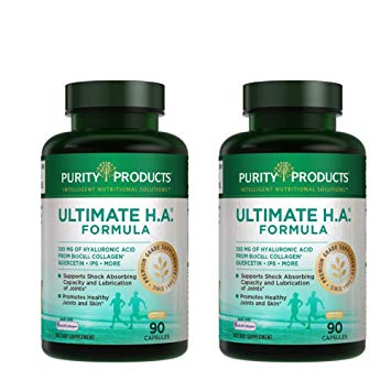 Ultimate H.A. Formula - Clinically Studied BioCell Collagen - Dynamic Hyaluronic Acid Support for The Joints and Skin - 90 Count per Bottle (2 Bottles) - from Purity Products