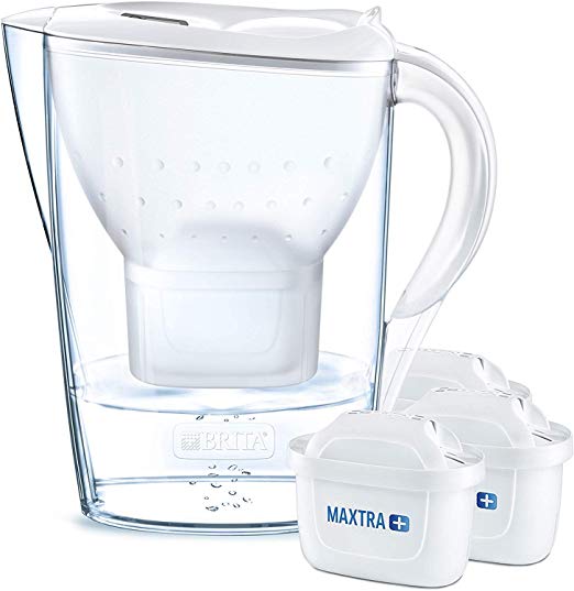 Brita Marella Cool Water Filter Jug and Cartridges Starter Pack, White