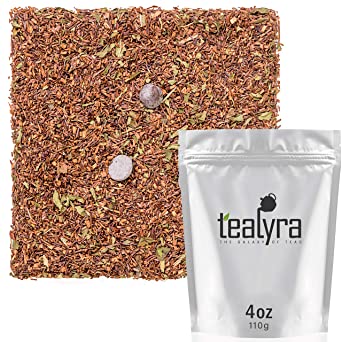 Tealyra - Chocolate Mint Rooibos - Red Bush Herbal Loose Leaf Tea Blend - Cocoa and Peppermint - Caffeine-Free - Relaxing - All Natural Ingredients - 110g (4-ounce)