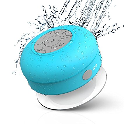 JEMMA Waterproof Bluetooth Speaker Wireless Shower Portable Hand-Free Call with Mic(Blue)