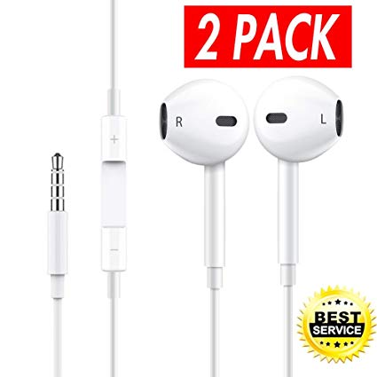 Earbuds, VOZOC Headphones with Mic in Ear Headphones Noise Isolating Headsets Compatible for iPhone 6s 6 5s 5 4s 4 Galaxy S9 S8 S7 Note iPad 1 2 3 7 8 X All Smartphone