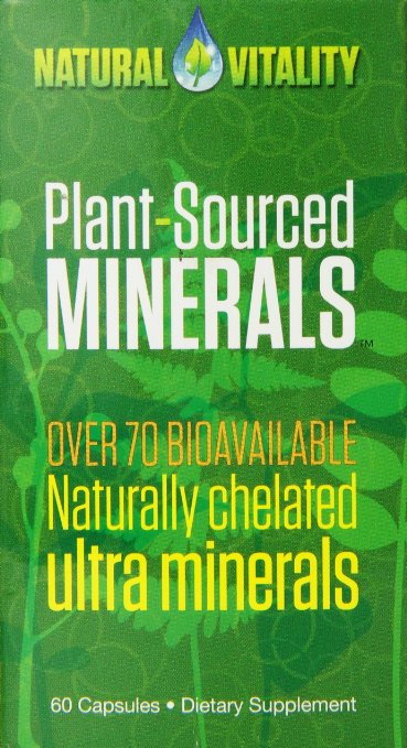 Natural Vitality Plant Sourced Minerals Diet Supplement, 60 Count