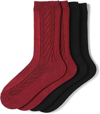 HUE Women's Crew Length Boot Socks, 2 Pair Pack