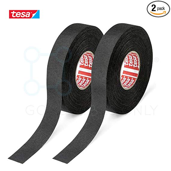 Boxiti Pack of 2 Heat Proof Wiring Tape 51026 (19 mm X 25 Meters) Compatible with Mercedes Audi BMW VW TESA