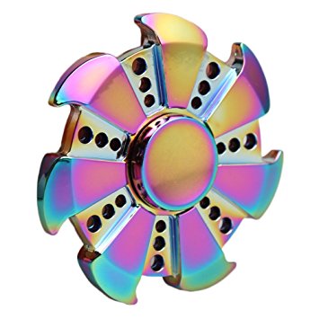 Baring Rainbow Fingertip Spinner Toy Stress Reducer Fidget Toy for ADHD ADD Autism Anxiety (H02)