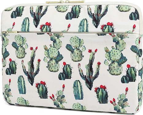 KAYOND 14 inch Laptop Sleeve, Compatible with 14 inch Notebook Computer, Water Repellent Laptop Bag,Shockproof case (14-14.1 inch, Cactus)