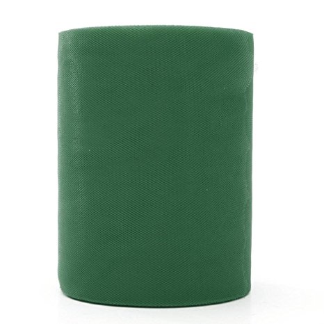 KING DO WAY Tulle Roll Spool 6 Inch x 100 Yards (300FT) Wedding Party Decoration Dark Green