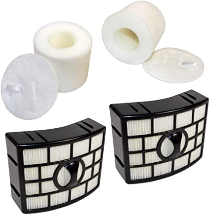 HQRP 2-Pack Filter Kit (HEPA  Foam & Felt) works with Shark APEX AX950 AX951 AX952 AZ1000 AZ1000W AZ1002 AZ1002BRN ZU881 DuoClean Powered Lift-Away Vacuum, XHF650 XFF650 Replacement