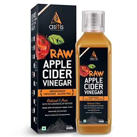 AS-IT-IS Nutrition Raw Apple Cider Vinegar with Mother 500ml- Undiluted & Unfiltered