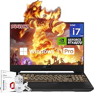 ASUS TUF F15 Gaming Laptop, NVIDIA RTX 4070, Intel 13th Core i7-13620H(Beat i9-12900), 15.6" 144Hz FHD IPS, 32 GB DDR5, 2 TB SSD, Wi-Fi 6, Win 11 Pro & Office Pro Lifetime, Gaming Mouse & 32GB UFD