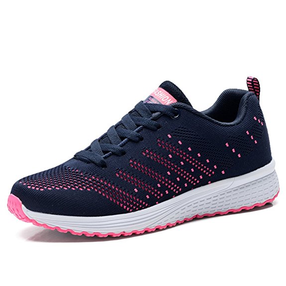 QTMS Sport Women's Walking Sneakers Tennis Breathable Athletic Running Shoes